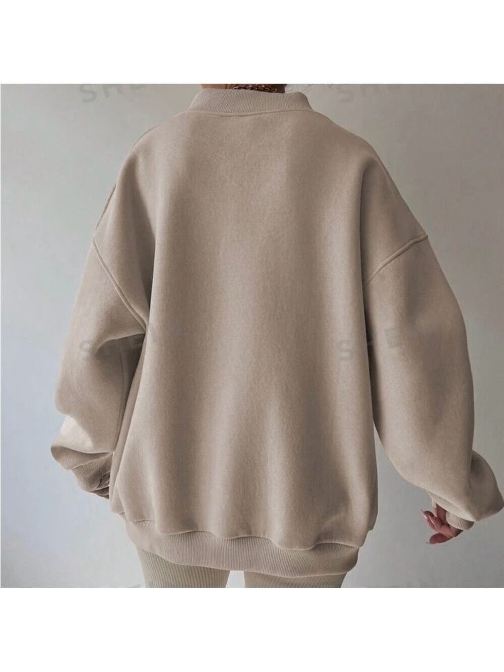 Shein Light Weight Fleece Like Crew Neck Over Lay Top Size XS - Picture 4 of 9